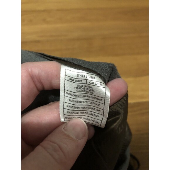 By Anthropologie Sakara Faux Leather Pants Brown Pull On Drawstring Waist L - Picture 6 of 7